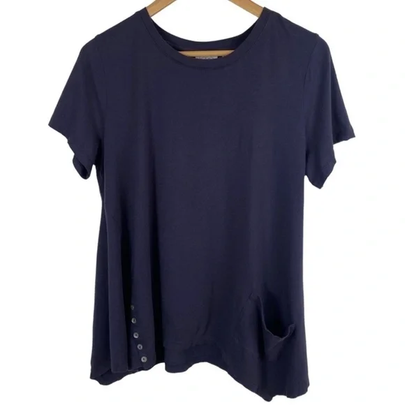 LOGO Navy Tunic Top Size X-Small - Picture 2 of 9